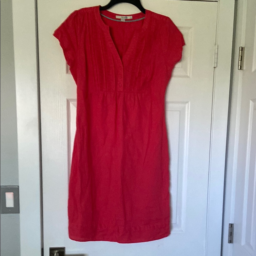 Boden 100% linen  Women's Dress size US 8L great condition style color